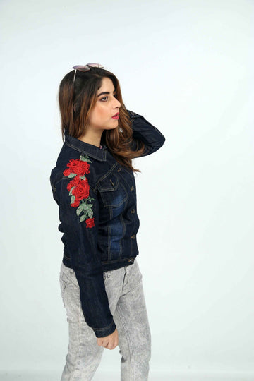 Flower Denim Jacket